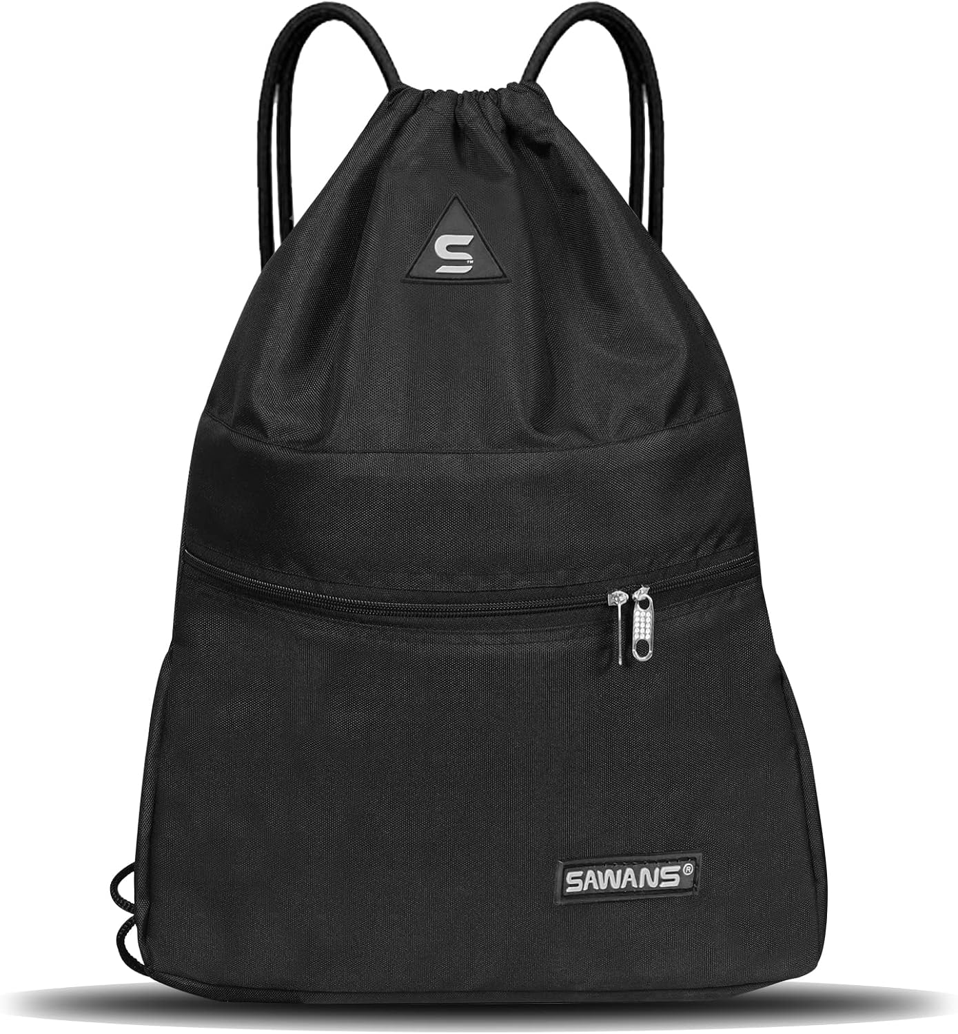 Drawstring Gym Sport Bag String Waterproof Pocket Zipper Sack Backpack for Women Men Travel Kit Bag for Hiking School Students PE Bag Outside Swimming Adult Beach Holidays