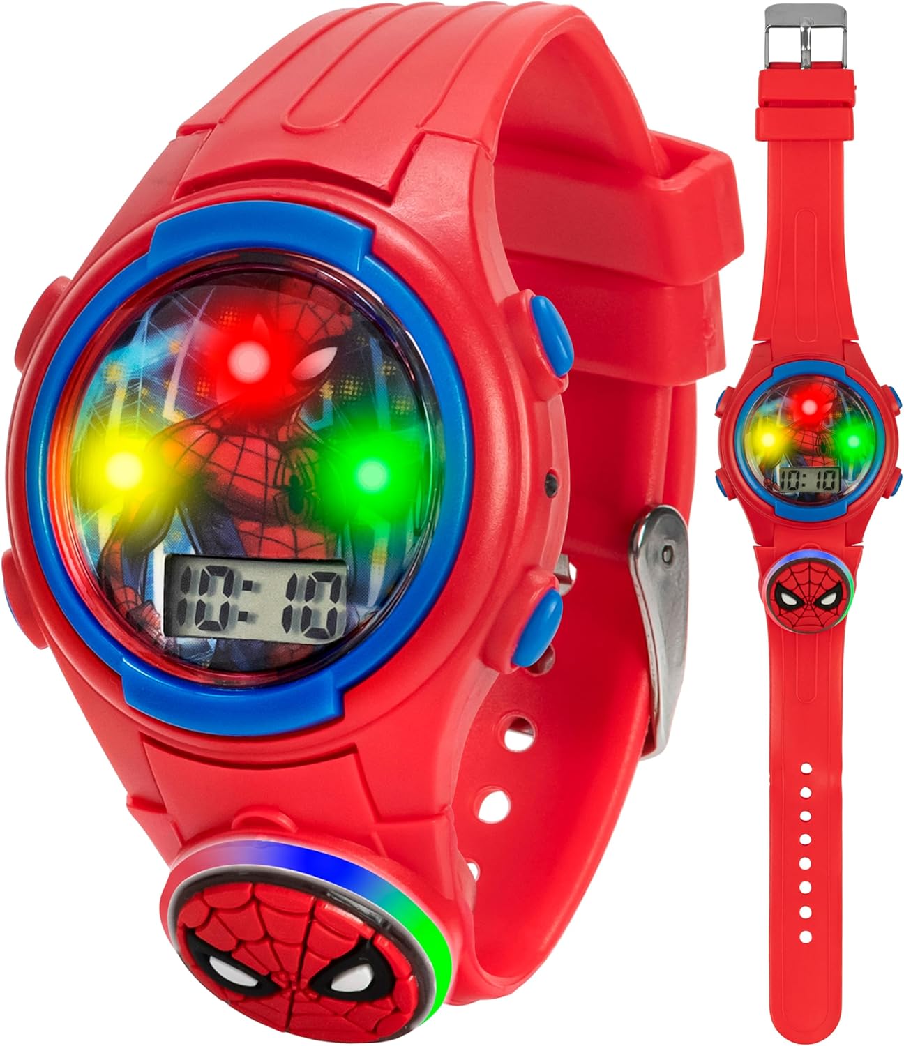 Marvel Spider-Man Kids Watches – Digital Display, Interactive Features, Adjustable Strap, Vibrant Spider-Man Graphics, Durable for Active Kids