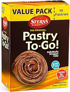 Cinnamon Buns Breakfast Pastry | 18 Pastries Individually Wrapped | Cinnamon Rolls Snack Cakes | Coffee Snacks | On the Go Snacks for Kids & Adults | Holiday, Birthdays, Parties | Stern’s Bakery