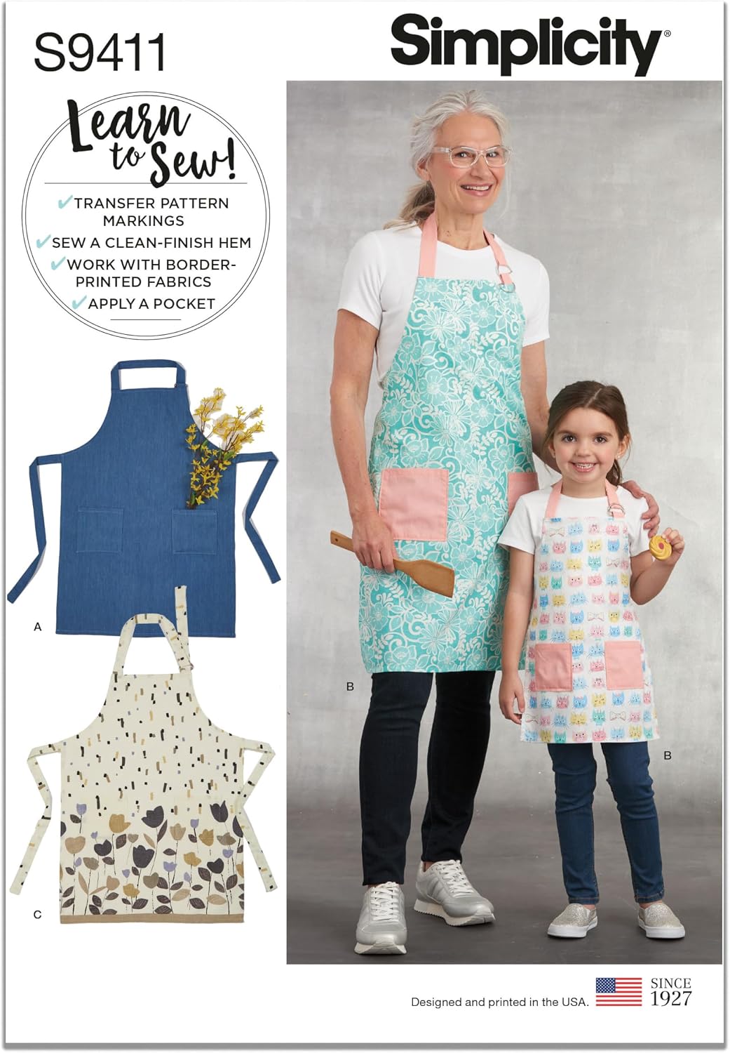 Simplicity Sewing Pattern S9411 Children's and Misses' Aprons