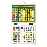 Melissa & Doug Deluxe Wooden Magnetic Responsibility Chart With 90 Magnets