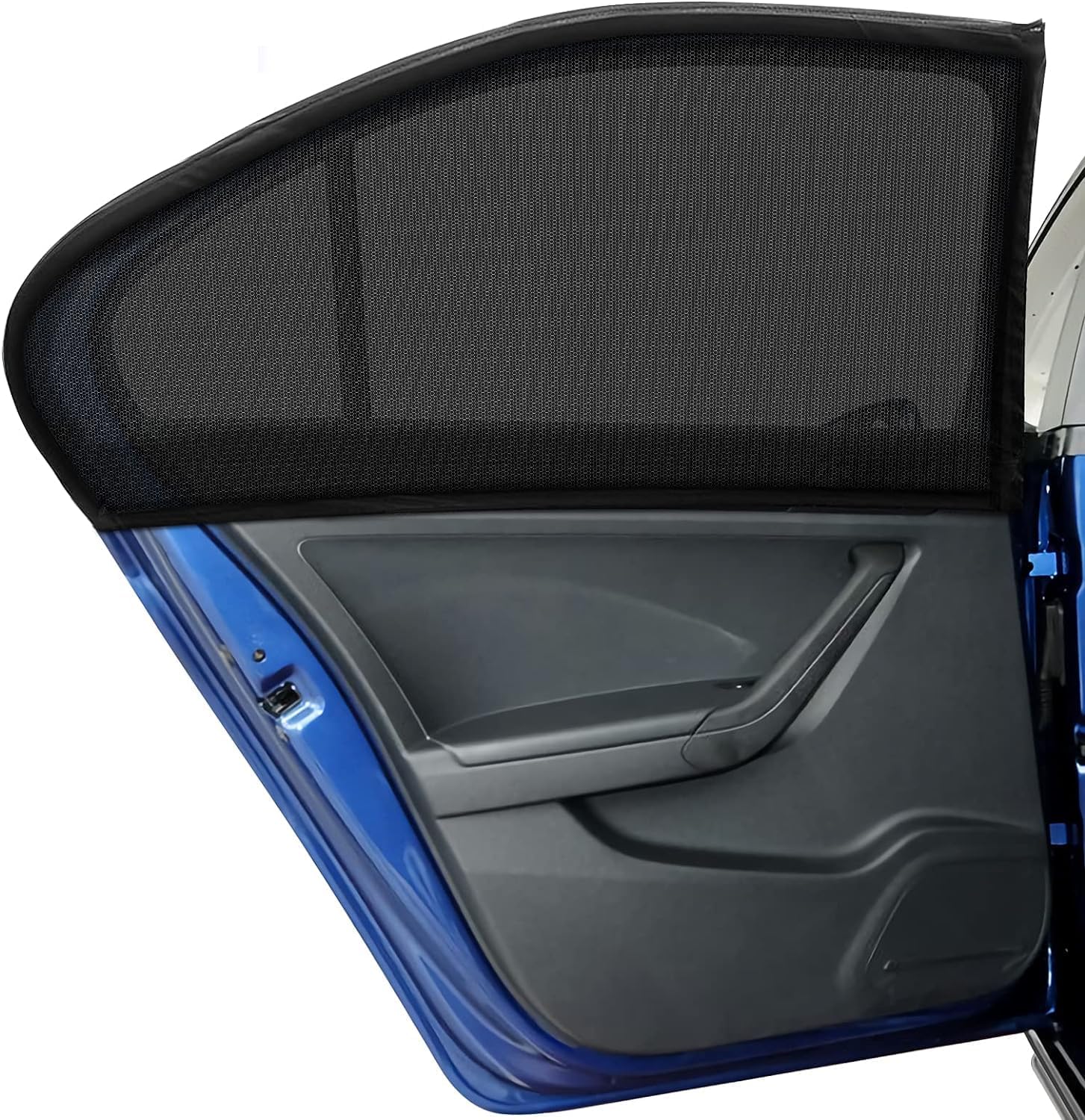 Ram Car Side Window Sun Shade 2Pack, 42"x20", Fits All Cars, Black