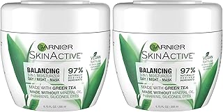 Garnier SkinActive 3-in-1 Face Moisturizer with Green Tea for Oily Skin, 2 Count
