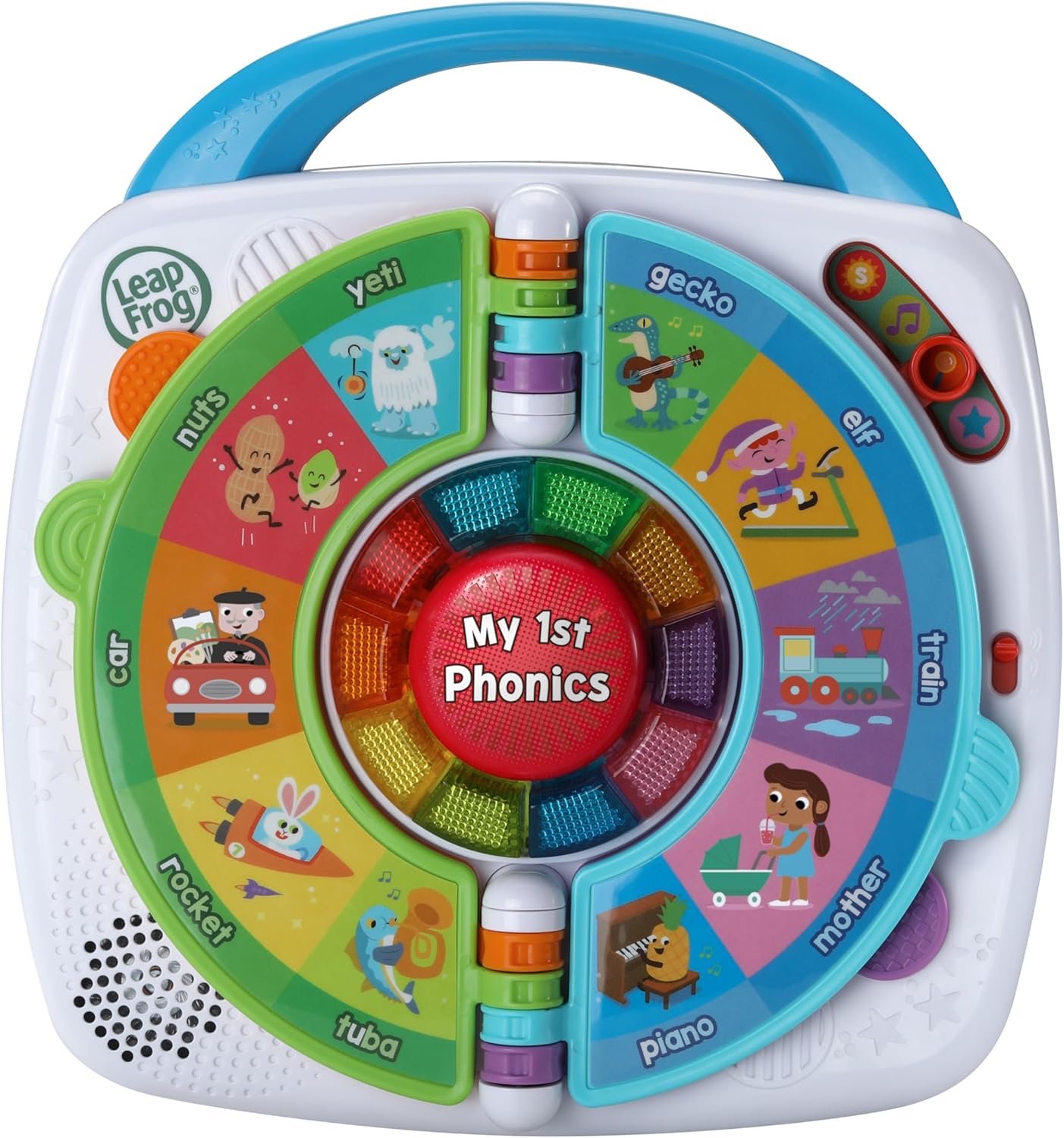 LeapFrog My 1st Phonics: Spin & Learn, Educational Toy with 10 Light-up Buttons, 100+ Words, 4 Modes & 44 Phonetic Sounds, Fun Interactive Gift for 18, 24 months+, English Version