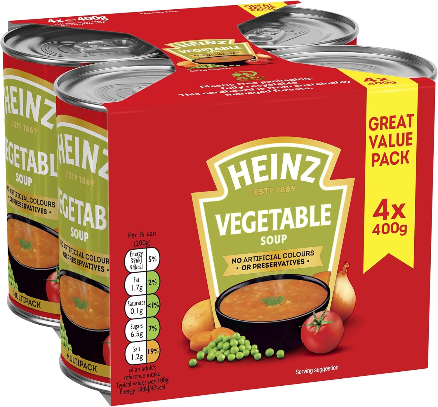 HNZ Vegetable Soup x4pk (6x4) 400gm