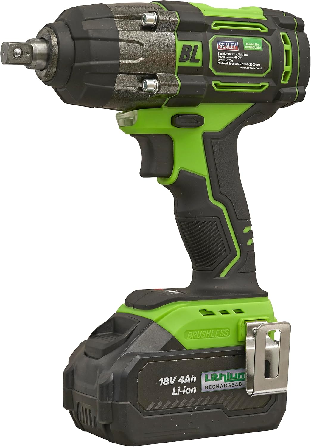 Sealey 18V 1/2" Sq Drive Cordless Impact Wrench – CP650LIHV