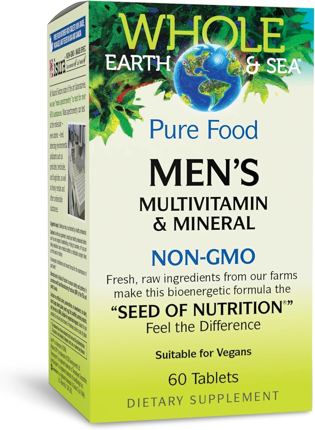 Natural Factors, Men's Multivitamin & Mineral, 1 Serving Contains Nutrition Equivalent to ½ lb of Veggies, 60 Tablets