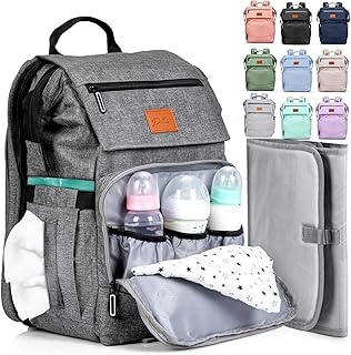 PILLANI Baby Diaper Bag Backpack - Baby Bag for Boys & Girls - Diaper Backpack - Large Travel Diaper Bags w/Changing Pad - Baby Registry Search & Baby Shower Gifts - Newborn Baby Essentials Must Haves