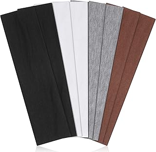 Headbands for Women Non Slip - Stylish Sports Hair Bands for Women's Hair - Soft Cotton Cloth Stretchy Headbands for Women for Yoga, Outdoor Exercise Running