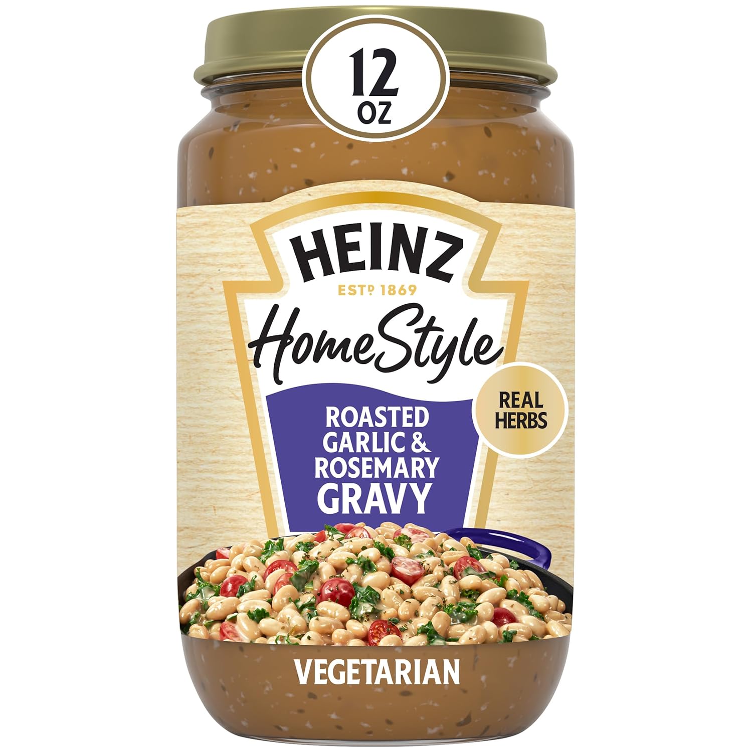 Heinz HomeStyle Roasted Garlic & Rosemary Gravy, 12 oz Jar