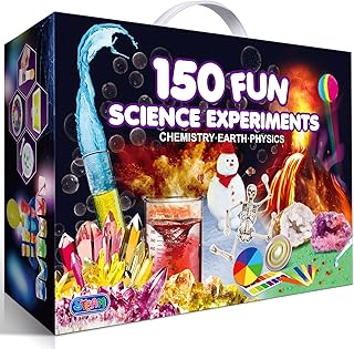 UNGLINGA 150 Experiments Science Kits for Kids Boys Girls, Scientific Toys Gifts Ideas Birthday Christmas, S.T.E.M Project Chemistry Break Geodes, Volcano, Physics Educational Activities