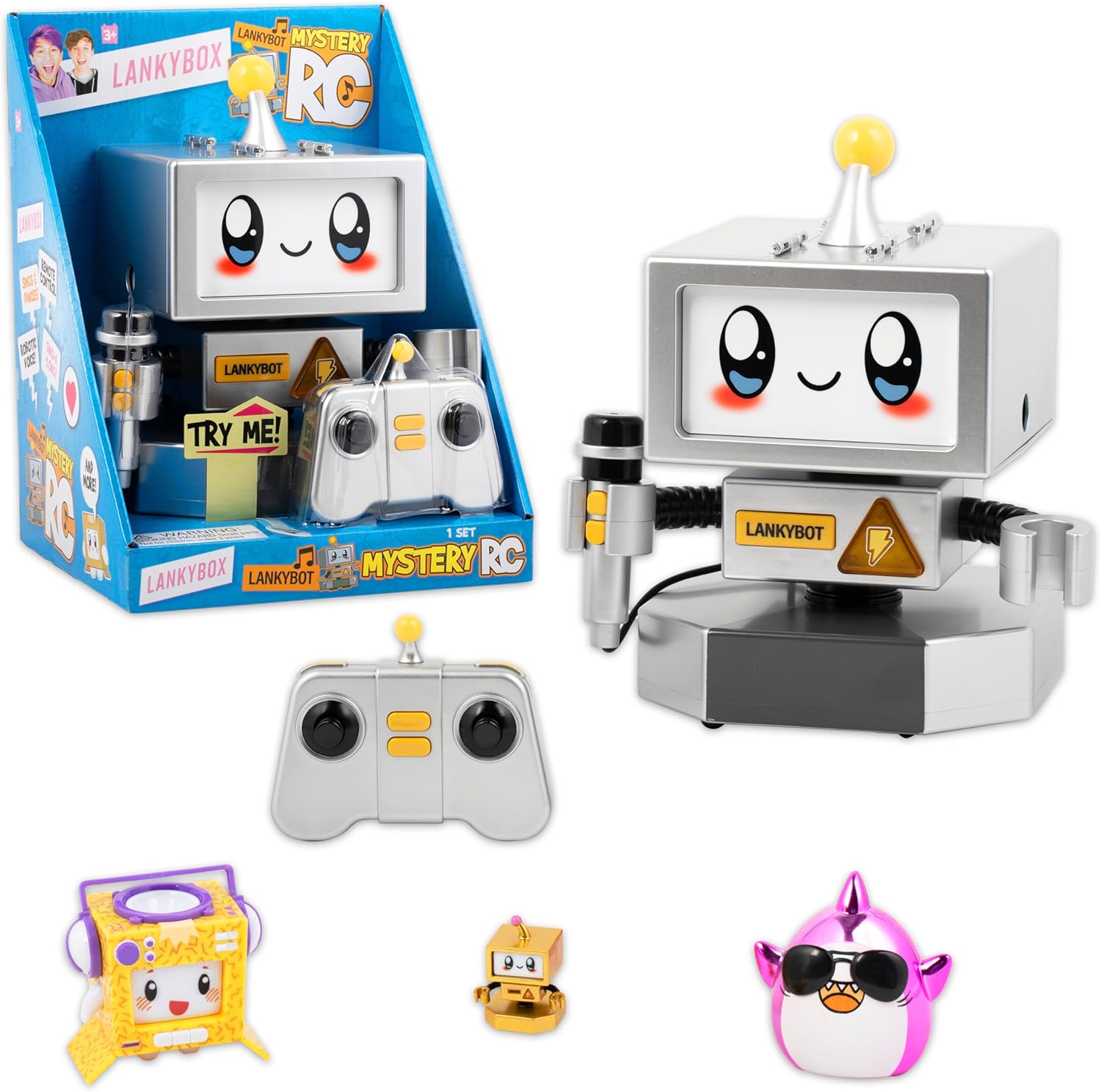 LankyBox LankyBot Mystery RC Mystery RC with Surprise Toys to Discover Inside, Officially Licensed Merch
