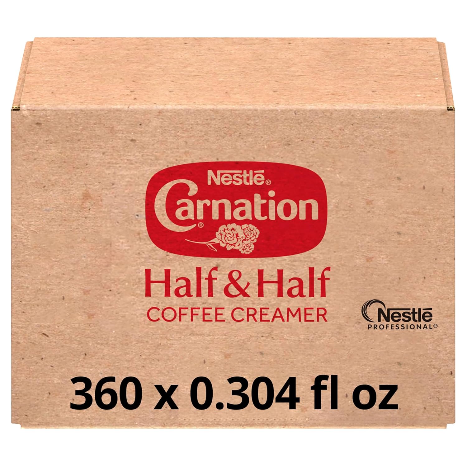 Nestle Carnation Coffee Creamer Half and Half, Made with Real Dairy, 0.304 fl oz Tubs (Pack of 360)