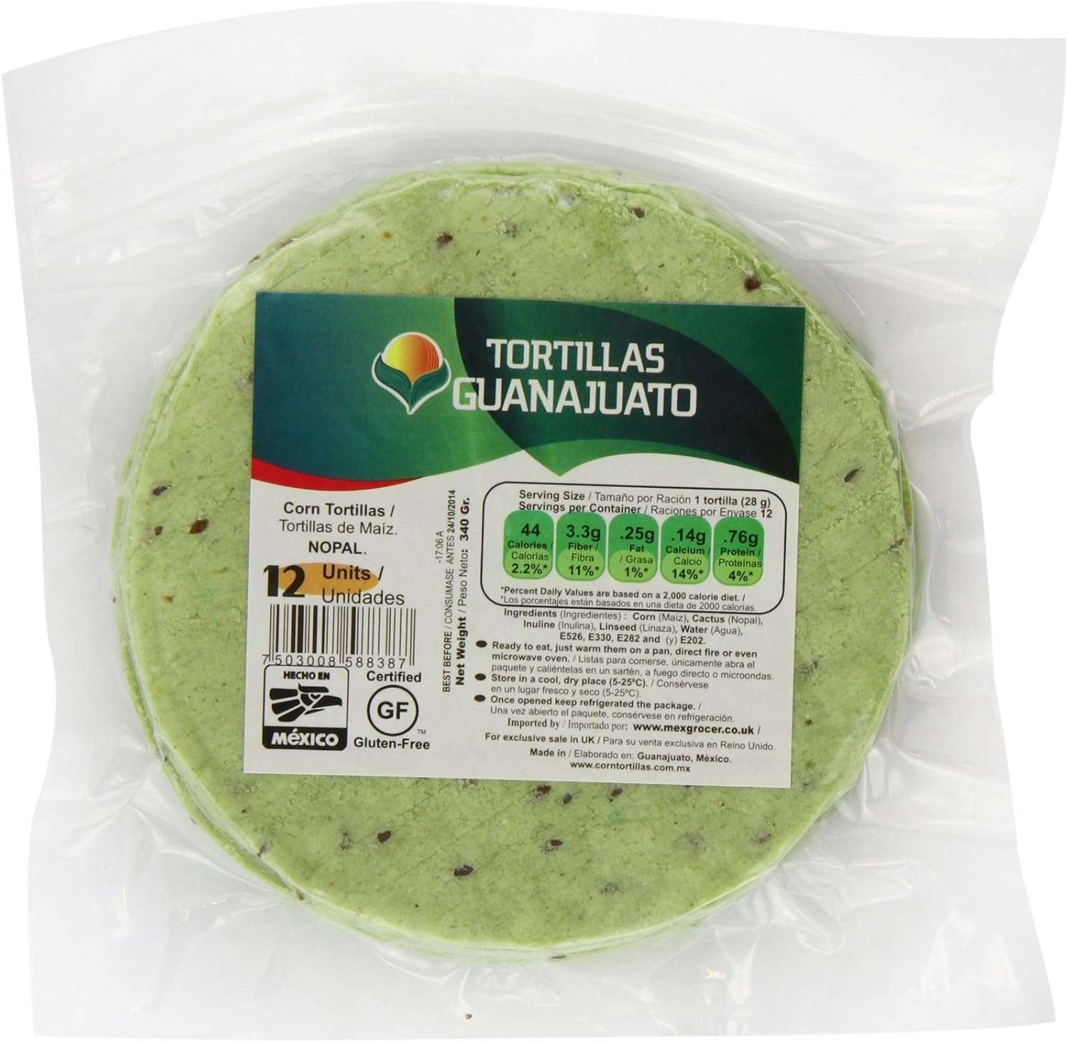 MexGrocer Green Corn Tortilla 15 cm (Pack of 2)
