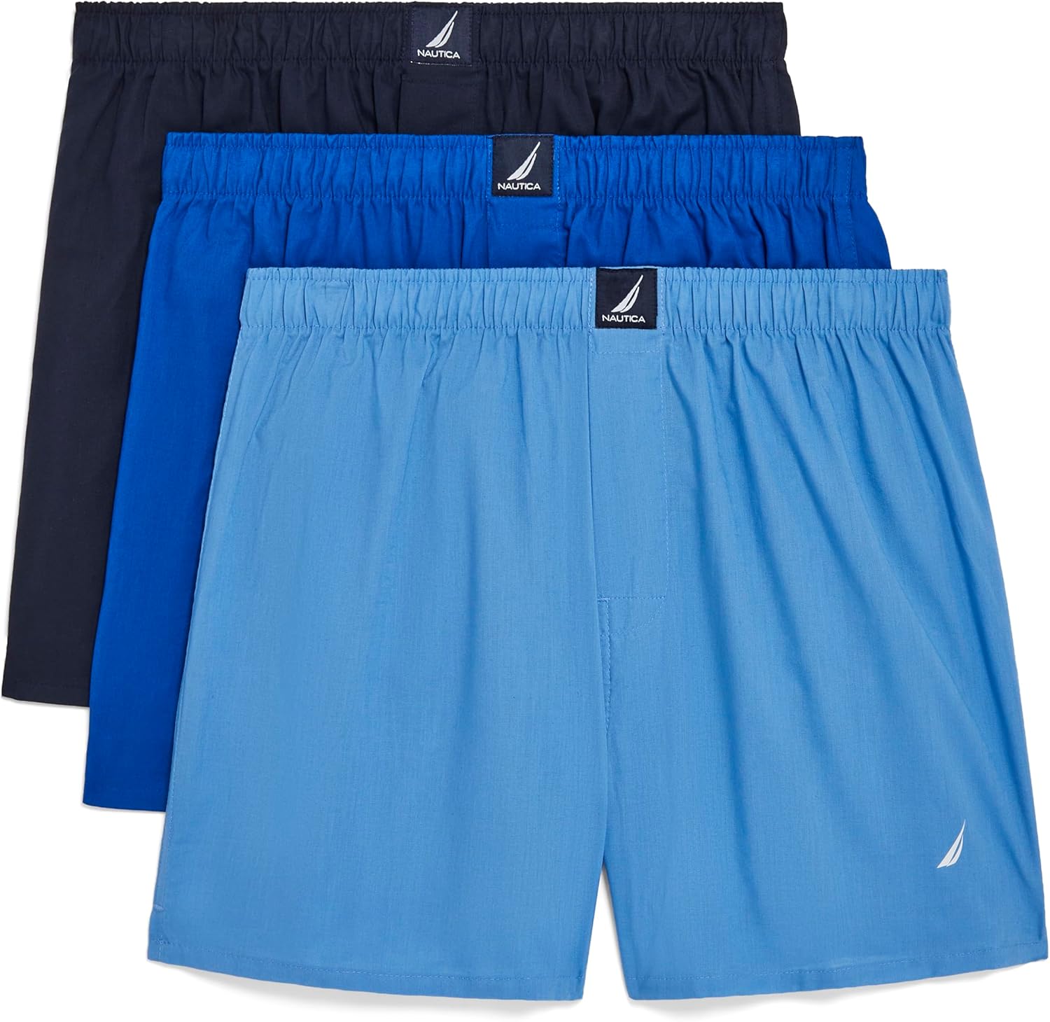 Nautica Men's Classic Cotton 3-Pack Woven Boxer