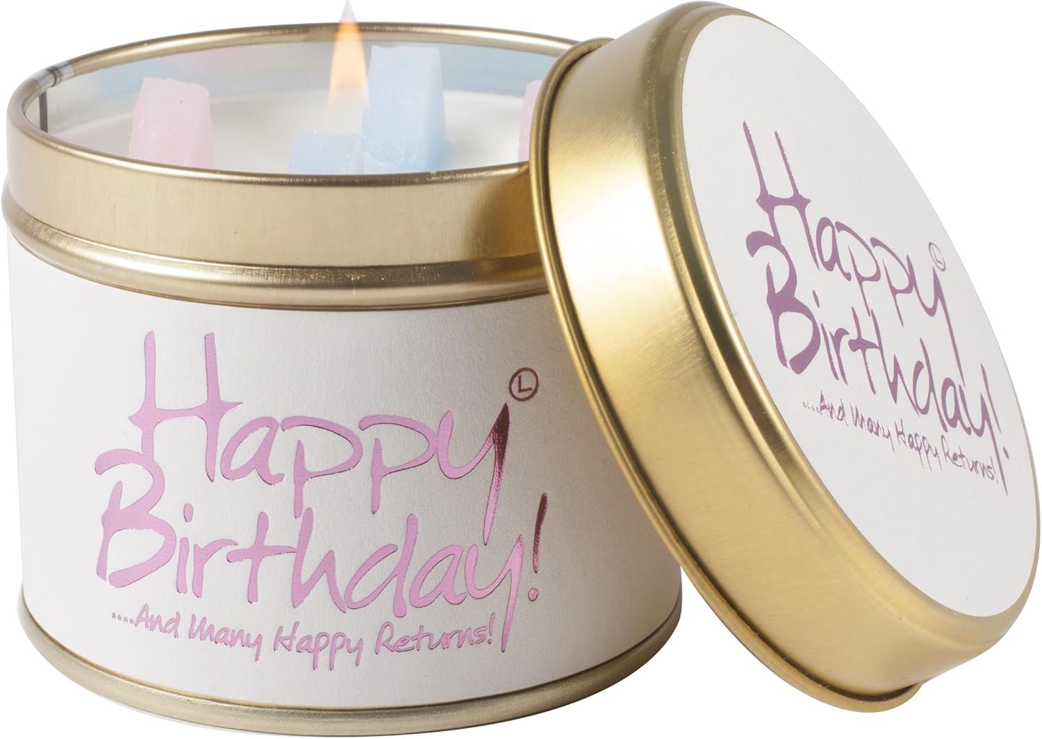 Lily-Flame Happy Birthday Tin, Pink