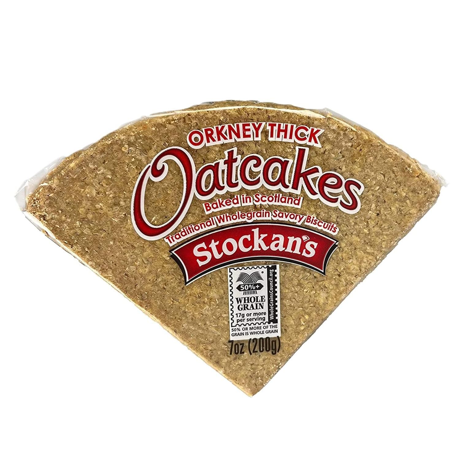 Stockan's Orkney Wholegrain Thick Oatcakes - Traditional Scottish Savoury Biscuits Imported from Scotland - 24 Packs (8 Oatcakes in Each Pack)
