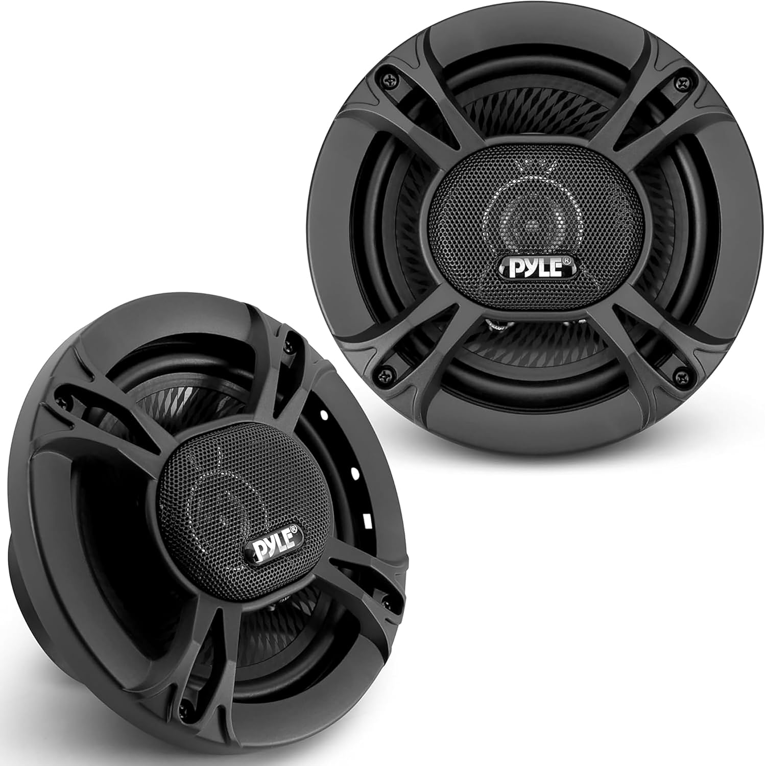 Pyle Car Stereo Speakers 300W 3-Way – 16.51 cm Triaxial Loudspeakers, Universal OEM Replacement for Vehicle Door/Side Panel, Pro Audio Sound, Black (Pair)