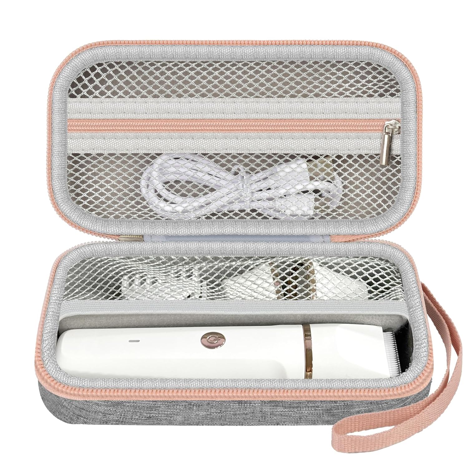 ALKOO Case for Risina Women's Bikini Trimmer & Electric Razors - Travel Holder for Pubic Hair Trimmer, Lady Shaver, Intimate Grooming Tools & Accessories, Storage Bag Only- Grey