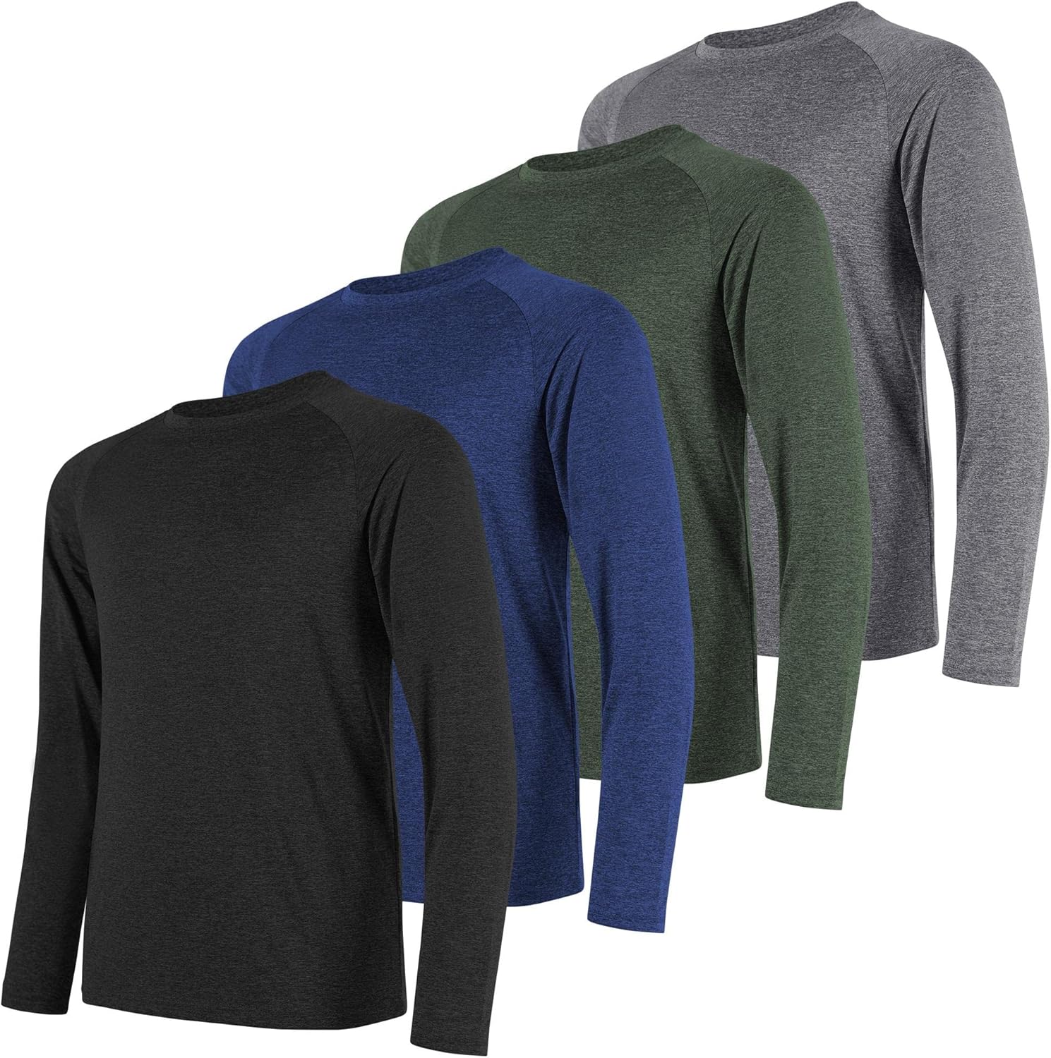 Long Sleeve Shirts for Men Quick Dry Moisture Wicking Sun Protection Workout Mens Long Sleeve Tee Shirts