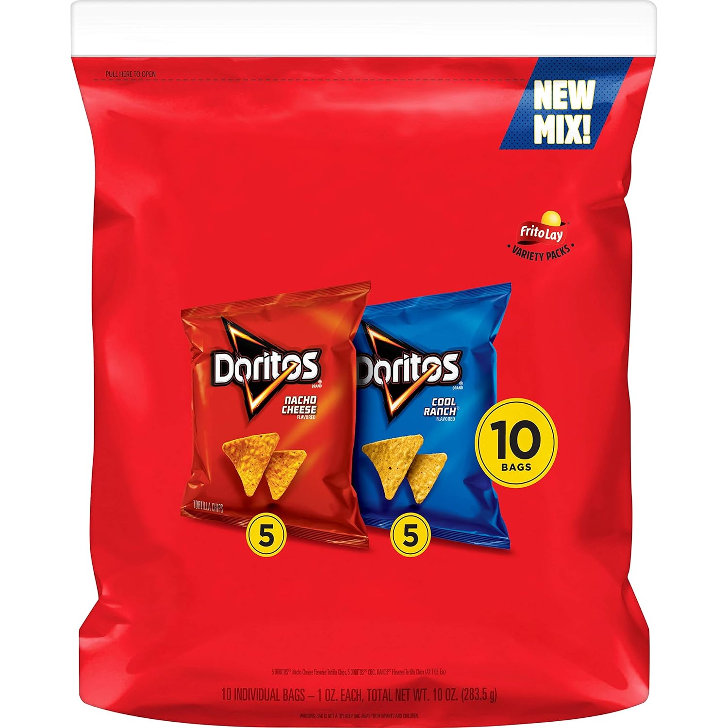 Doritos Mix (Nacho Cheese and Cool Ranch),1 Ounce (Pack of 10)