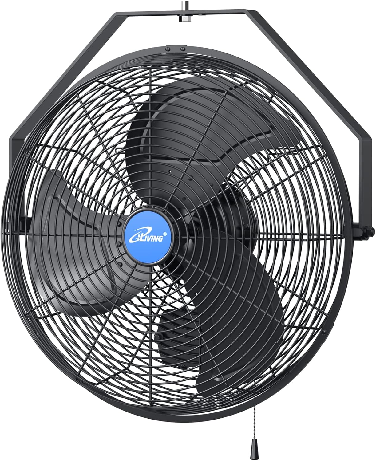 iLiving 18" Wall Mounted Fan - 6360 CFM, 3-Speed, Industrial Grade, Commercial/Residential, Weatherproof Outdoor/Indoor Fan for Garage, Patio, Workshop, Greenhouse | UL Listed, Mist Kit Compatible