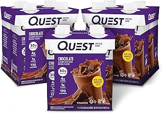 Quest Nutrition Ready To Drink Chocolate Protein Shake, 30g Protein, 4g Net Carbs, Gluten Free, Keto Friendly, 11 fl oz - Pack of 12