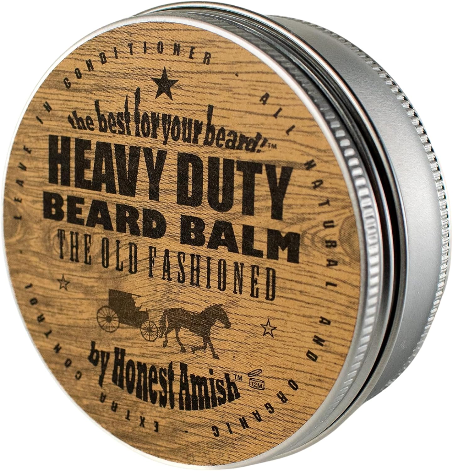 Honest Amish Heavy Duty Beard Balm -New Large 120ml Twist Tin