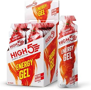 HIGH5 Energy Gel Quick Release Energy On The Go From Natural Fruit Juice (Berry, 20 x 40g)