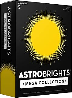 Astrobrights Mega Collection, Colored Paper, Bright Yellow, 625 Sheets, 24 lb/89 gsm, 8.5" x 11" - MORE SHEETS! (91618)