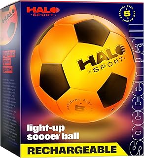 Rechargeable Light Up Soccer Ball - Glow in The Dark Balls - Soccer Gifts for Boys 8-12 12-14 - 9 Year Old Boy Birthday Gifts Age 7, 8-10, 10-12 Ages - Outside Toys for Kids - Soccer Accessories Gift