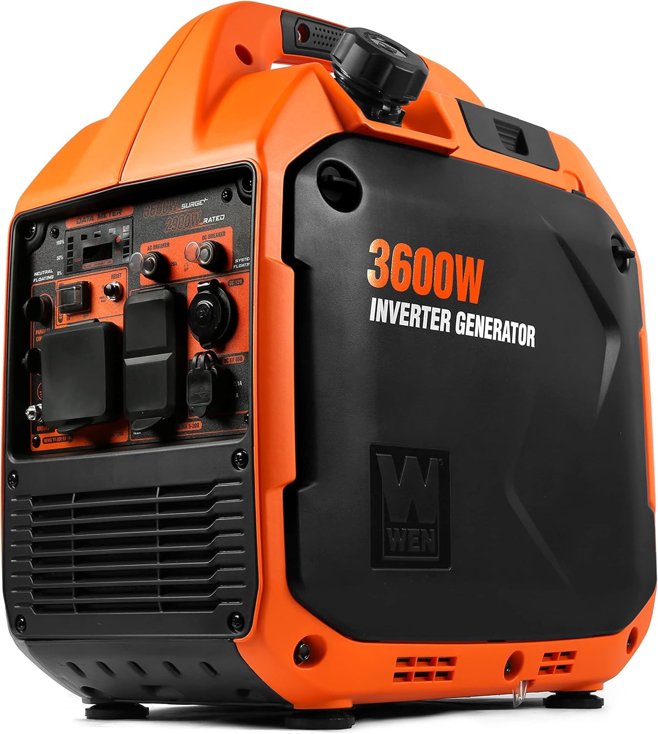 WEN 3600-Watt Portable Inverter Generator, RV-Ready, Quiet and Lightweight with Fuel Shut Off (56360i)