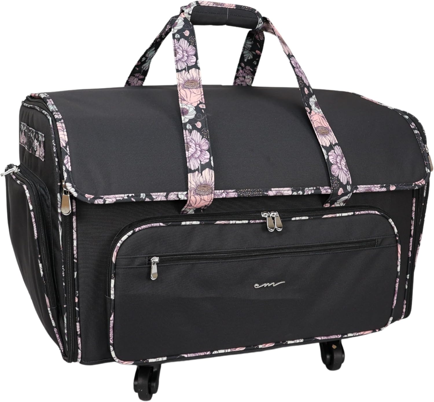 Everything Mary XXL Wheeled Sewing Machine Bag Sewing Machine Case - Durable, Spacious Storage with 4 Wheels, Multiple Pockets for Sewing & Craft Supplies