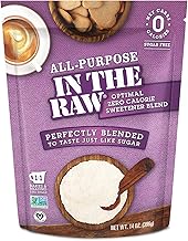 All-Purpose In The Raw Nature’s Zero Calorie Sweetener, Sugar Free Substitute Baking, Coffee, Stevia, Monk Fruit, Allulose, Erythritol Blend, Keto, Low Carb, Vegan, Gluten Free, 14 Oz (Pack of 1)