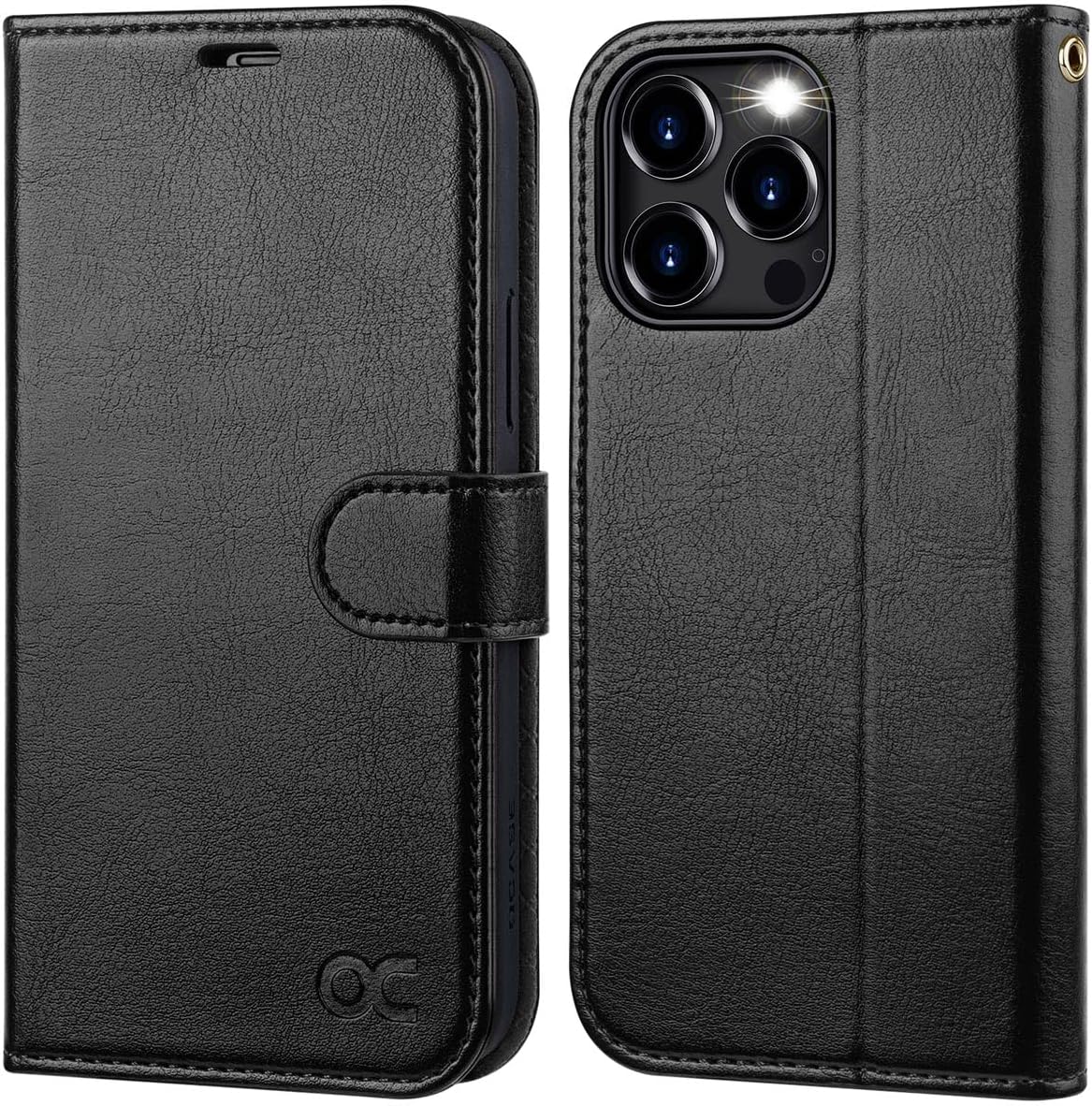 OCASE for iPhone 15 Pro Case, Premium PU Leather Wallet Case Flip Phone Cover with[RFID Blocking][Card Holder][Shockproof TPU][Stand Function] for the iPhone 15Pro 6.1 Inch 2023 5G,Black