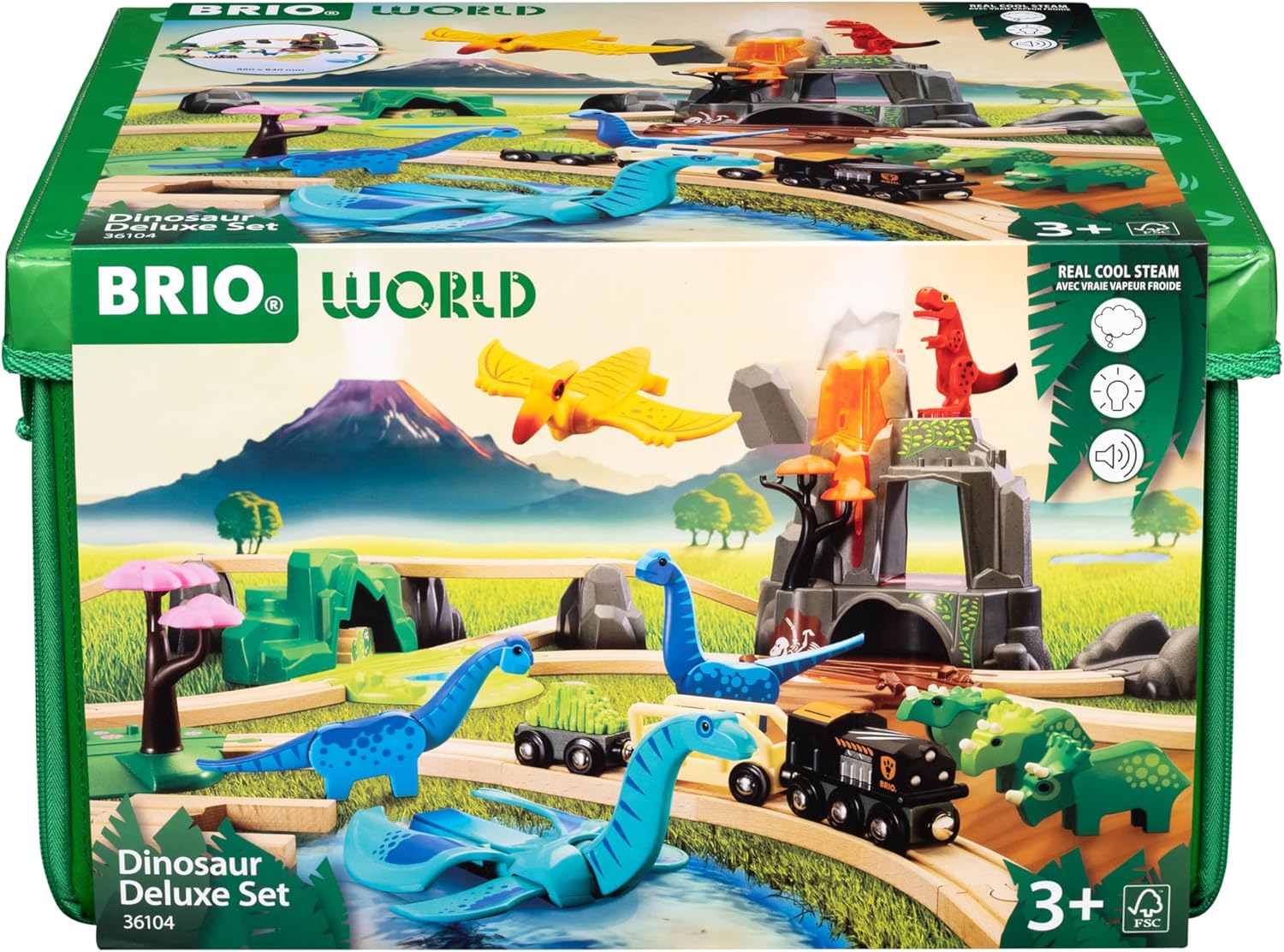 BRIO World Deluxe Dinosaur Train Railway Playset for Kids Age 3 Years Up - Gifts for Boys and Girls
