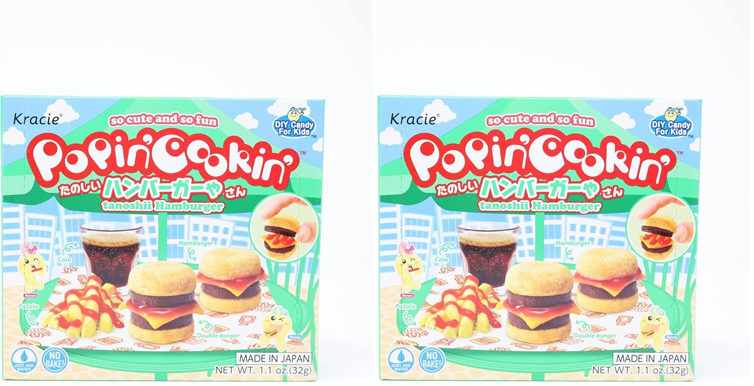 Kracie Popin' Cookin' DIY Candy Hamburger Kit (Pack of 2)