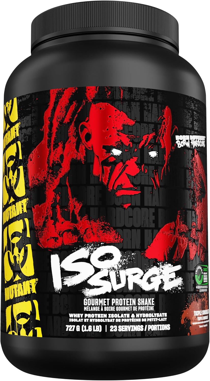MUTANT ISO Surge | Whey Isolate Protein Powder | 25g Protein, Fast-digesting whey Protein Isolate & whey hydrolysate, Gourmet Flavors | 727 g | Triple Chocolate
