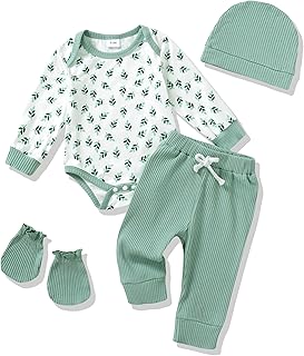 Renotemy Newborn Baby Boy Clothes Outfits Infant Boy Letter Print Romper Pants Clothing Set