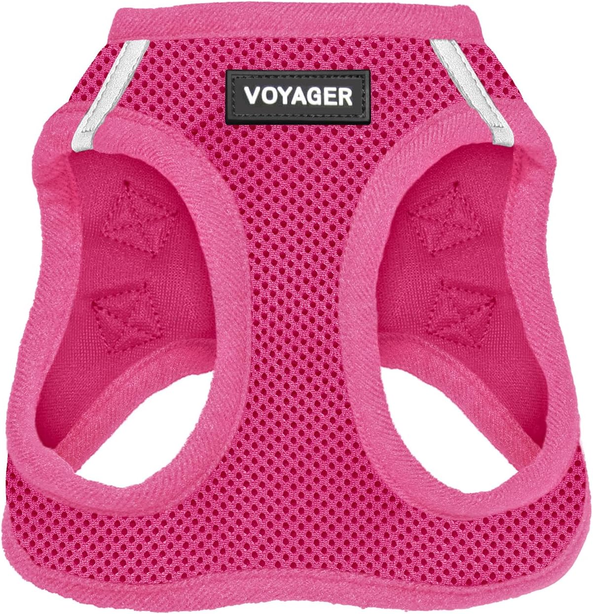 Voyager Step-in Air Dog Harness - All Weather Mesh, Reflective, No Pull Harness for Small, Medium Dogs, Cats - Secure with Hook & Loop Fastener, Buckle, Double D-Rings - Fuchsia, S