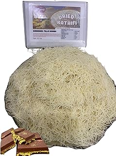 Kataifi Shredded Fillo Dough 3.5 Oz (100 gr.) for Dubai Chocolate Bar Pistachio, Kadayif for Knafeh Pistachio Chocolate Bar Pastry s in Cardboard. Knafeh Kunafa Katafi Kunefe Kadaifi Phyllo Dough Chilled Kadafi Dubai Katifi Kanafeh