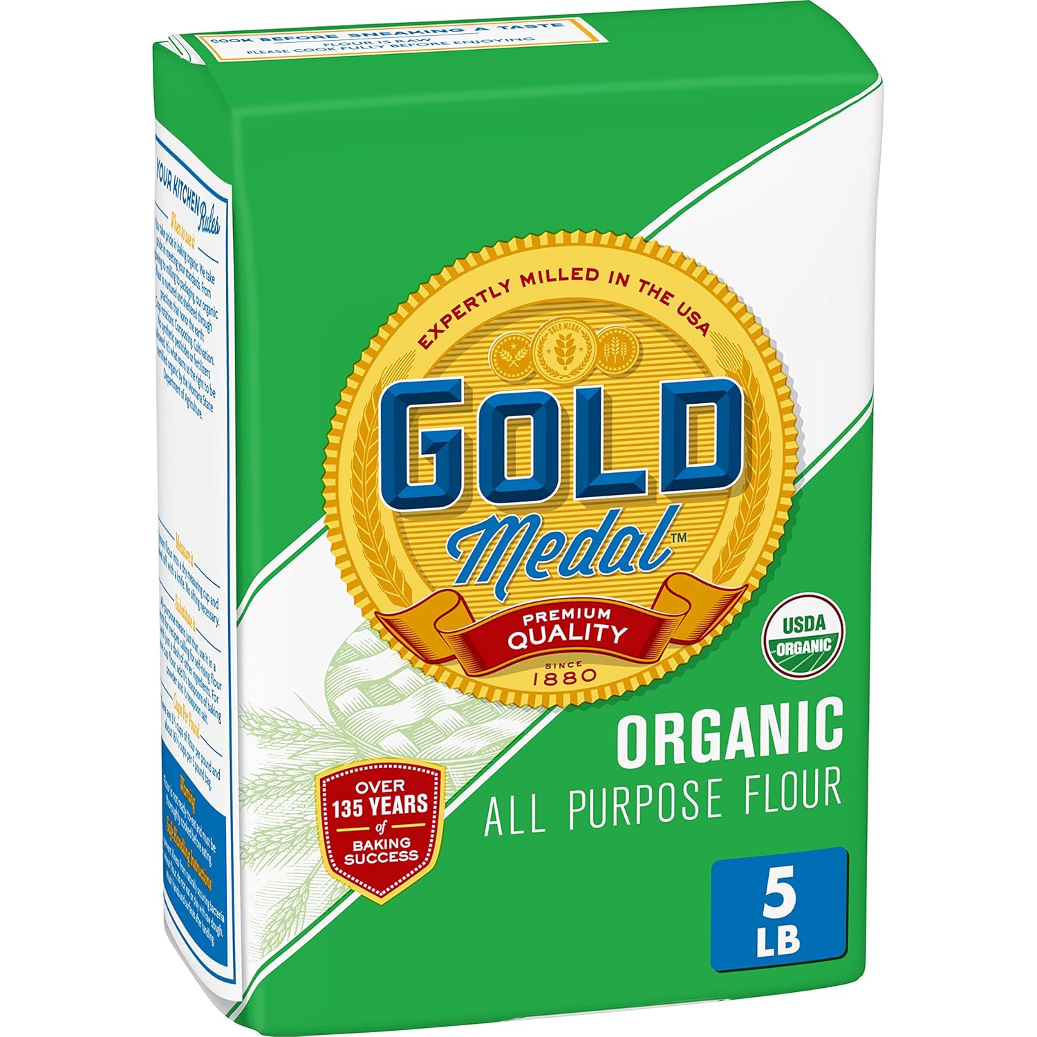 Gold Medal Organic Unbleached All Purpose Flour, Baking Flour, 5 lb Bag