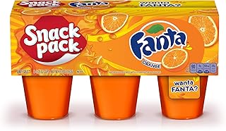 SNACK PACK Fanta Orange Juicy Gels Cups, 3.25 oz. Cups 6-Count (Pack of 8)
