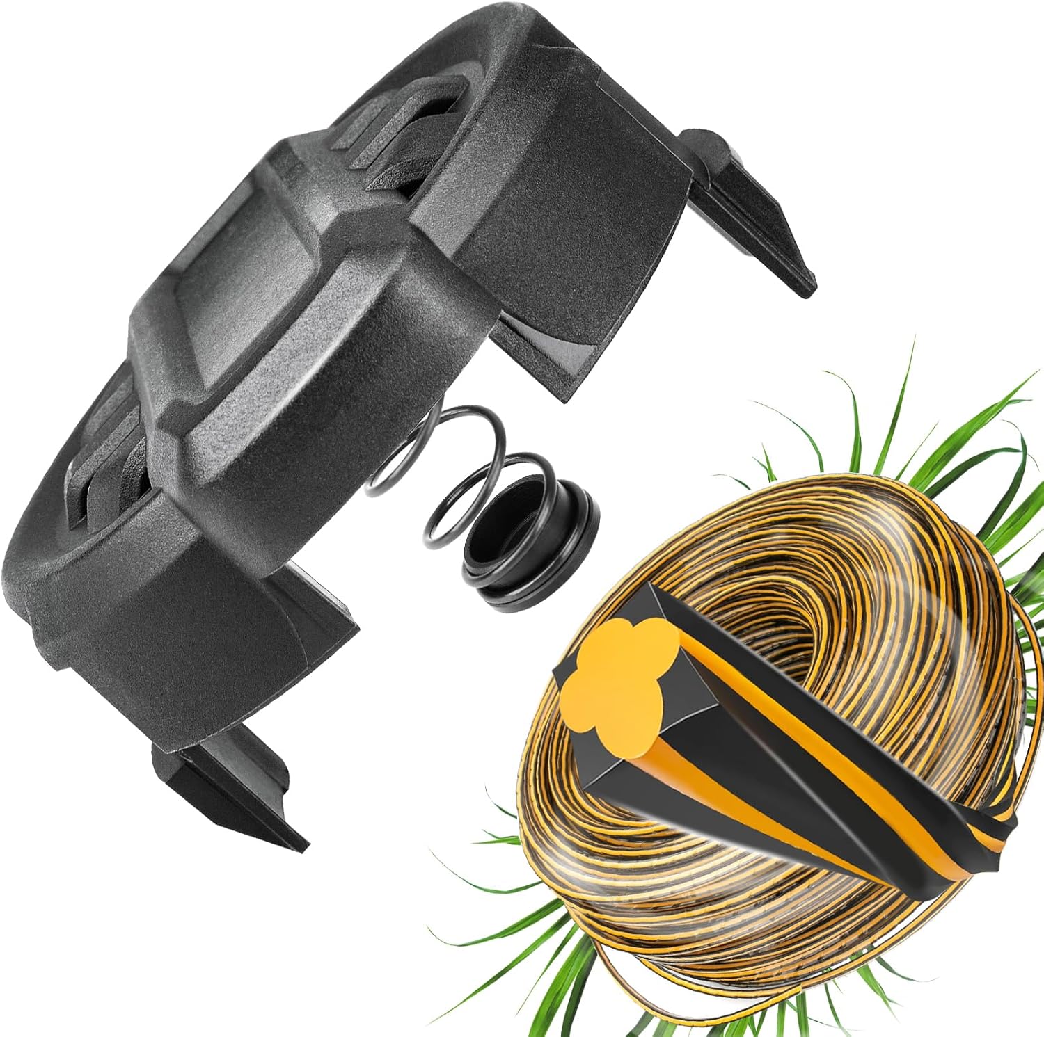 DWO1DT995 Replacement Trimmer Head Compatible with Dewalt DCST922P1 DCST922B DCST972X1 DCST925 Weed Trimmer Head Spring and Spacer, Replacement Head with String Trimmer Line 50-Foot by 0.080-Lnch