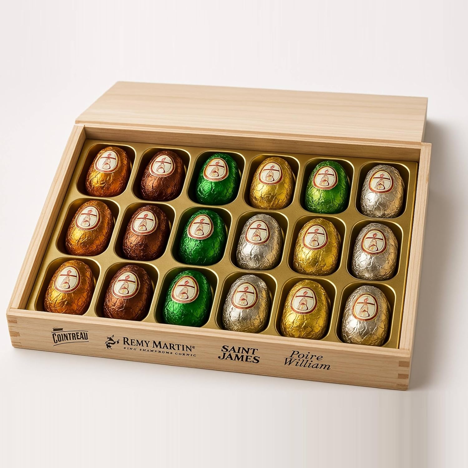 Andy Anand European liqueur Flavored Dark Chocolate Bottles, Assortment Of Premium Selection, Filled with Top-Shelf Liquor Filled Chocolates in Wooden Gift Box - Perfect Indulgence & Gift 18 Count