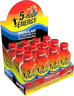 Marjack 500181 Five Hour Energy Drink, 2 Oz, 12/Pk, Berry Flavored