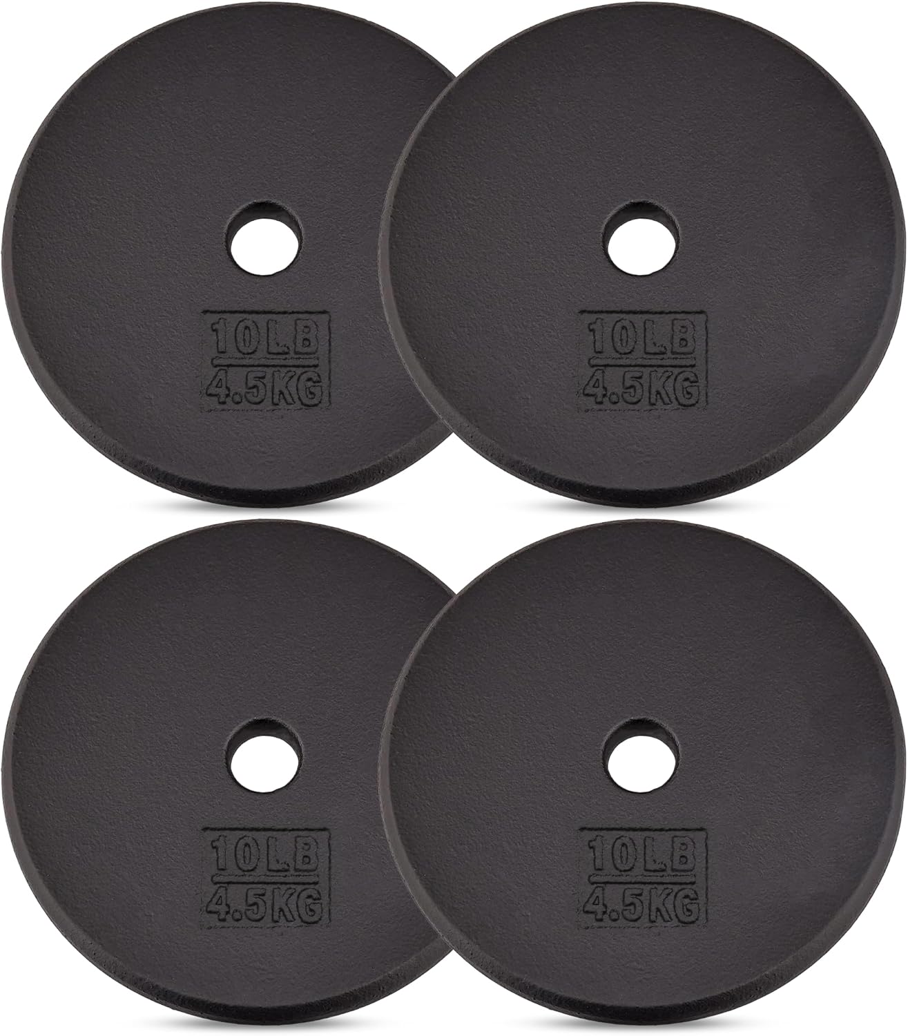 Yes4All Standard 1" Cast Iron Weight Plate - Ideal for Strength Training - Multiple Weight: 5LB to 25LB (Single & Set of 4)