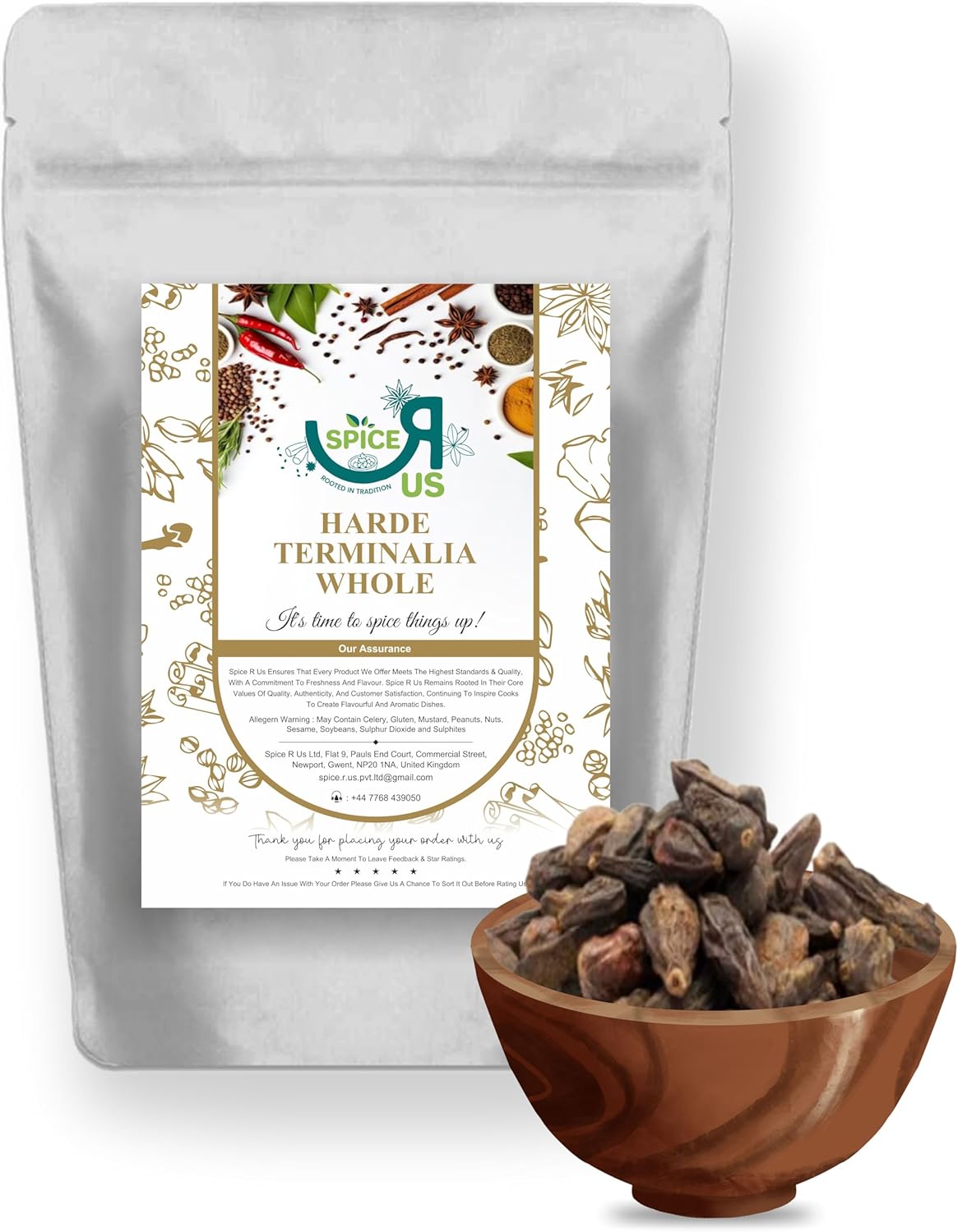 Whole Harde Terminalia Chebula/Haritaki/Black Myrobalan 50g-1900g (90g)