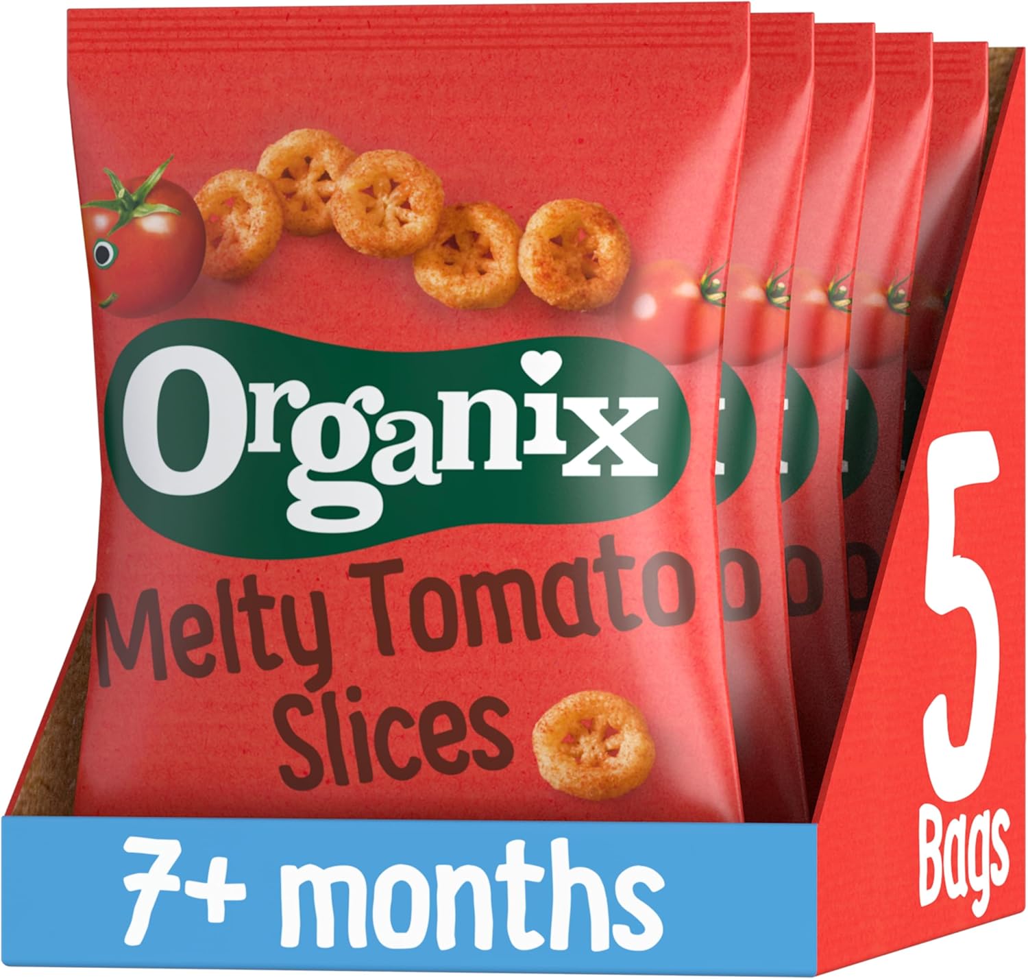 Organix Melty Tomato Slices, Organic Baby Finger Food Snack 7+ Months, 20 g (Pack of 5)