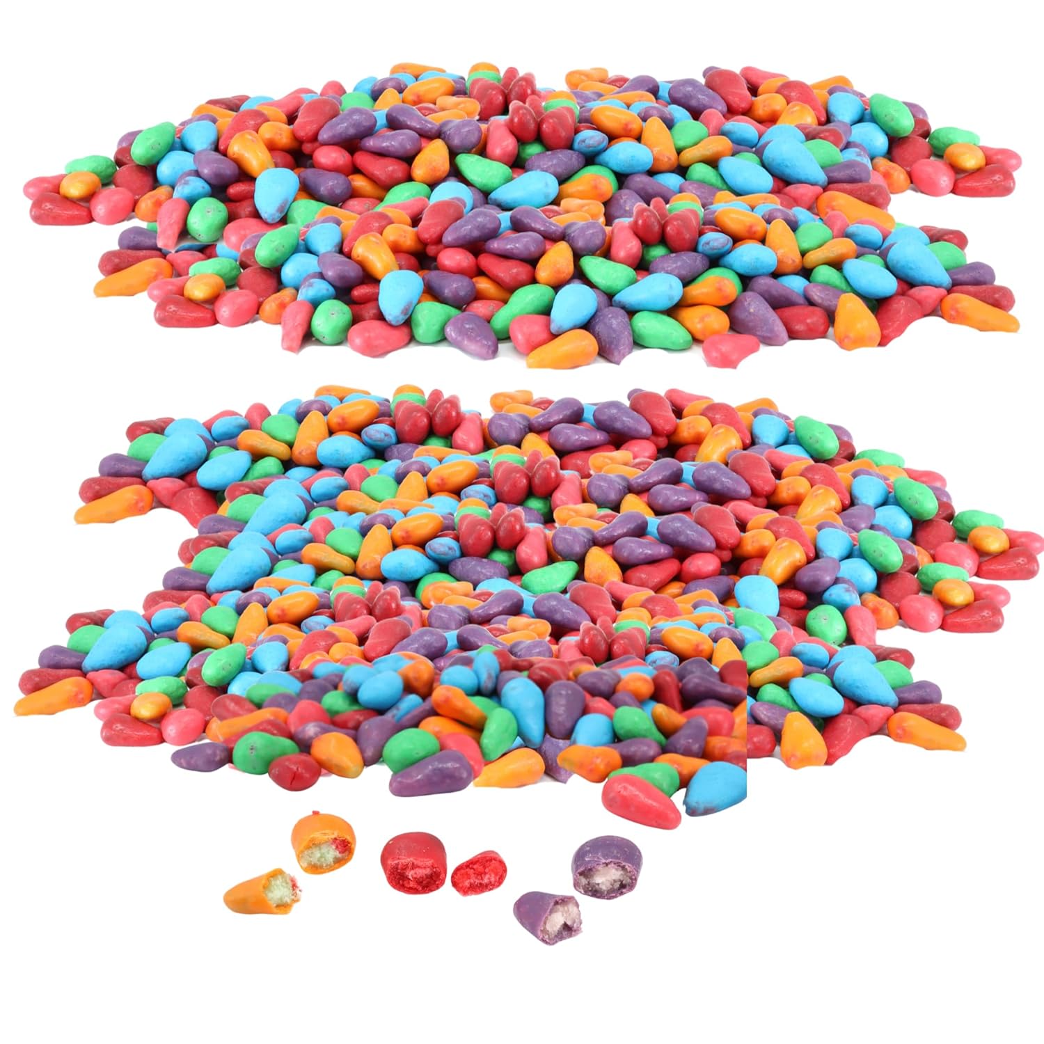 Deluxe Halloween Candy Corn, Colorful Jar Fillers, Hard Shell with Chewy Soft Center, Assorted Fruit Flavored Candies, Pack of 2